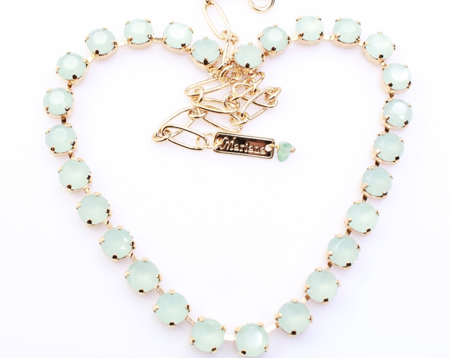 Seafoam Must Have Crystal Necklace in Gold - MaryTyke's