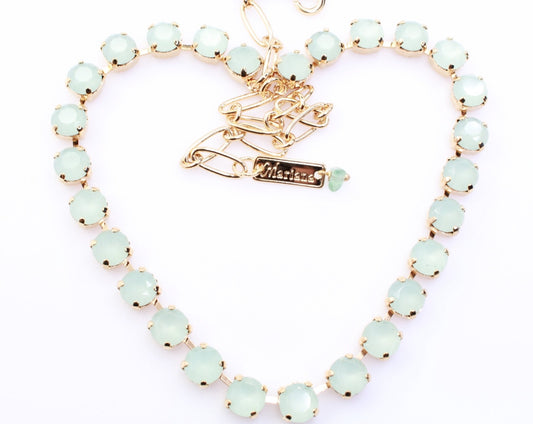 Seafoam Must Have Crystal Necklace in Gold - MaryTyke's