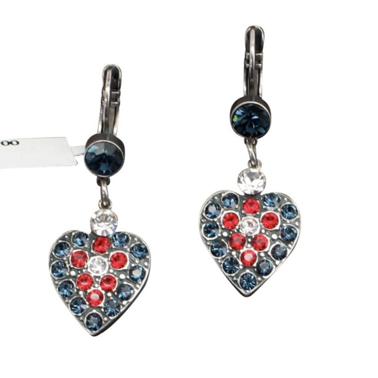 Patriot Collection Heart Shaped Earrings - MaryTyke's